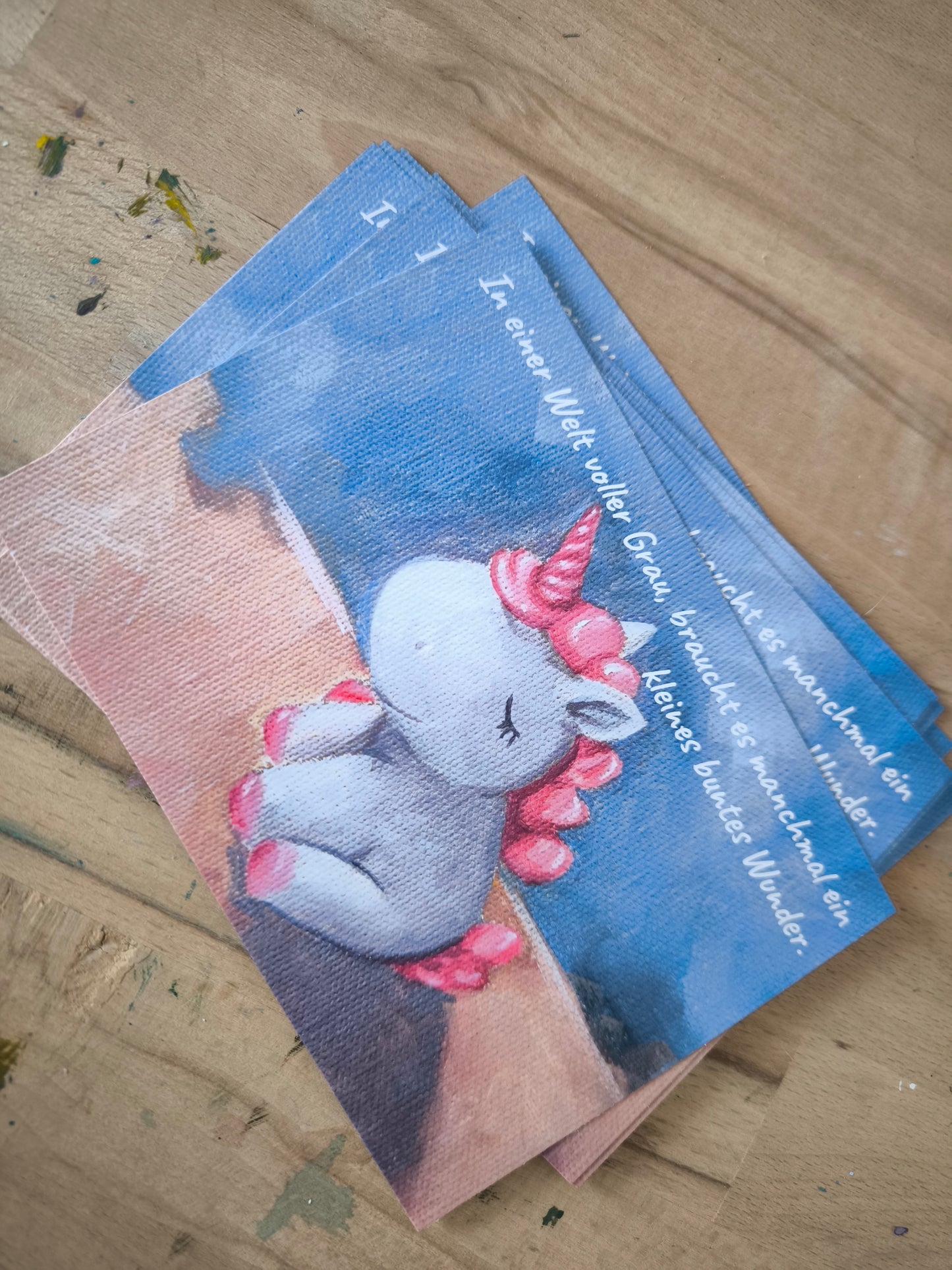 Postkartendruck "Kleines Einhorn"