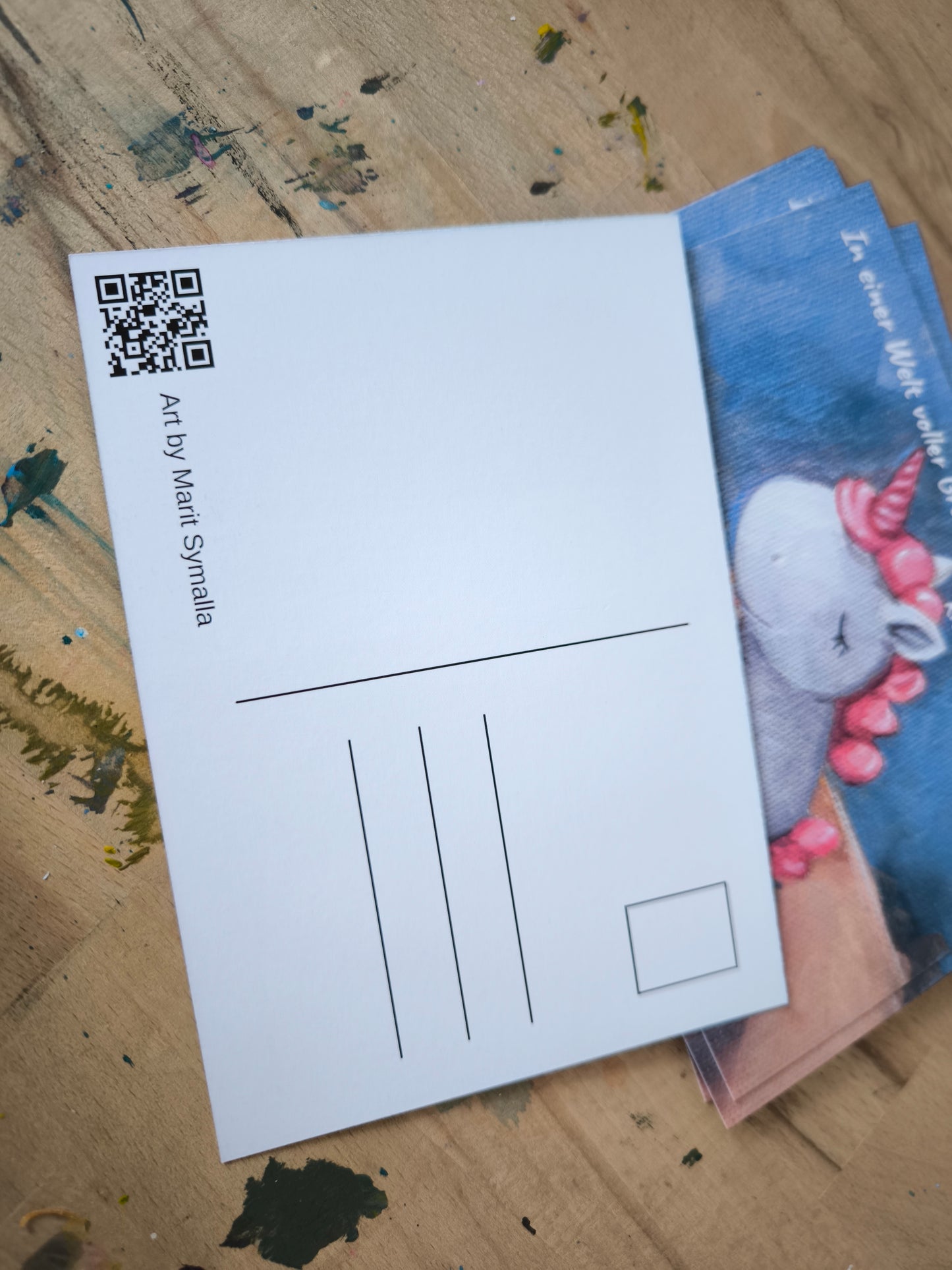 Postkartendruck "Kleines Einhorn"