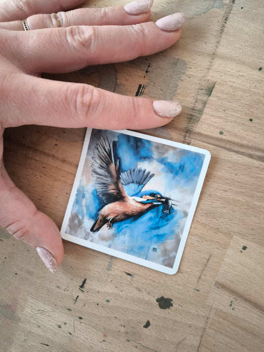 Sticker Eisvogel und Löwin