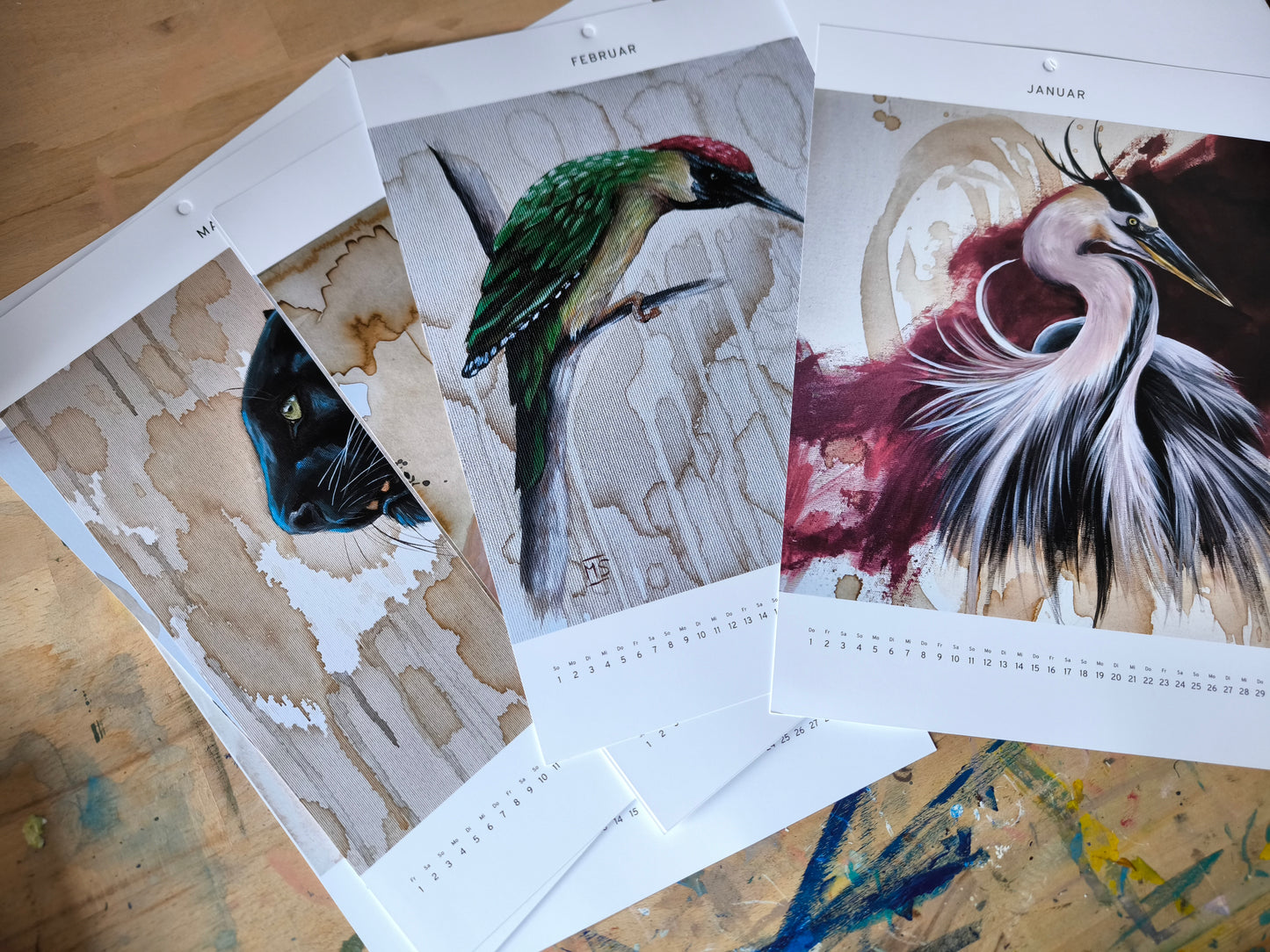 Kalender "Kunst mit Kaffee" und "Bunte Kunst"