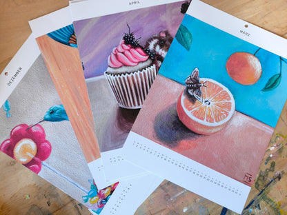 Kalender "Kunst mit Kaffee" und "Bunte Kunst"