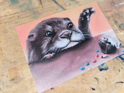 Postkartendruck Otter