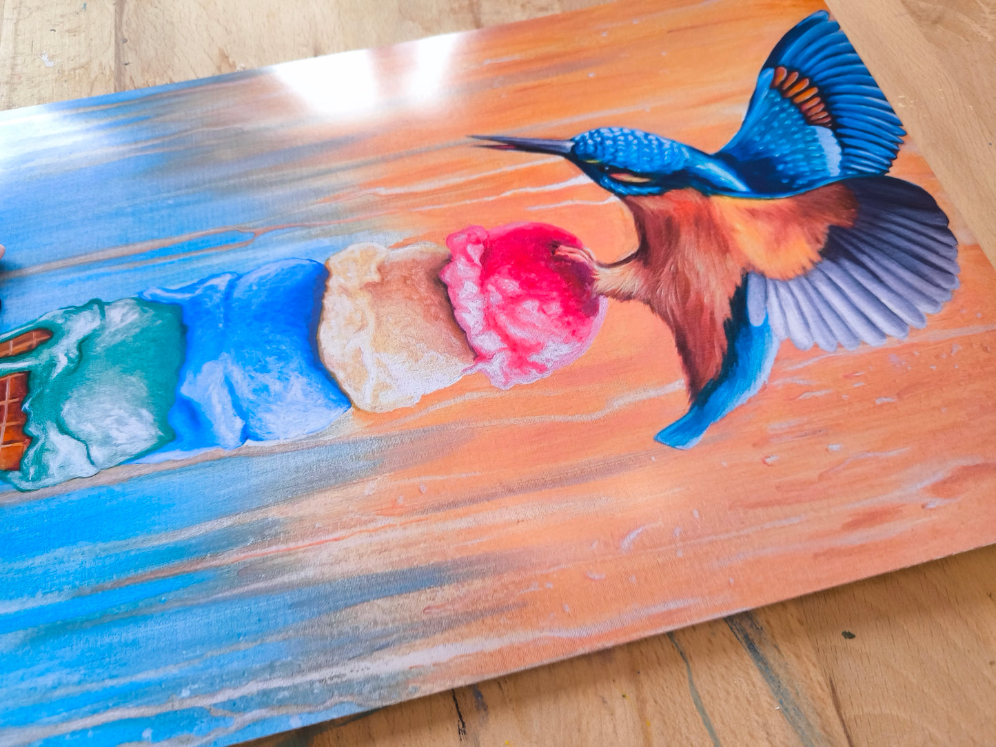 Kunstdruck "Eisvogel, ein kurzer Augenblick"