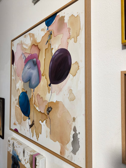 Drei Mäuse und eine Blaumeise