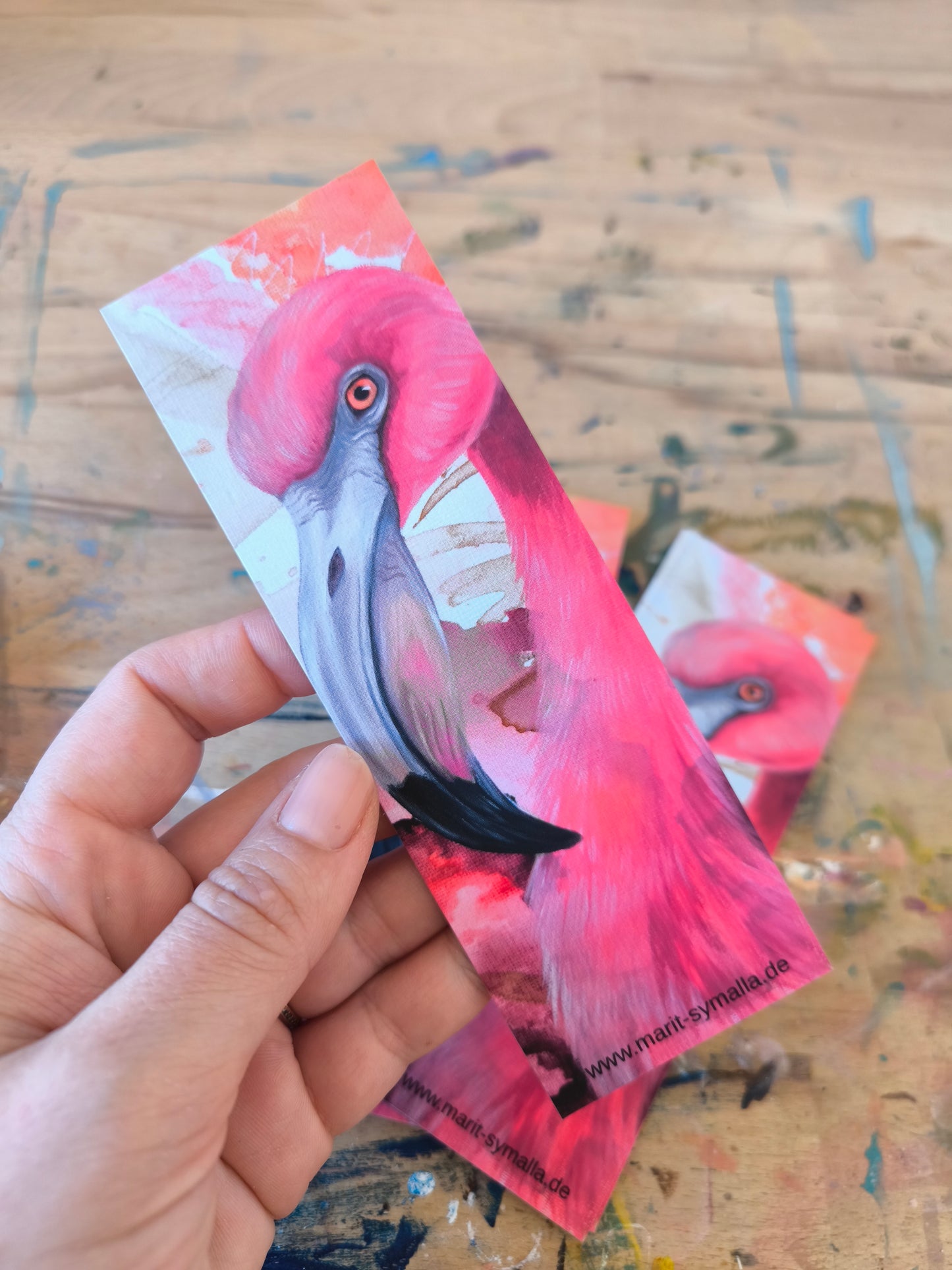 Lesezeichendruck "Der Flamingo"