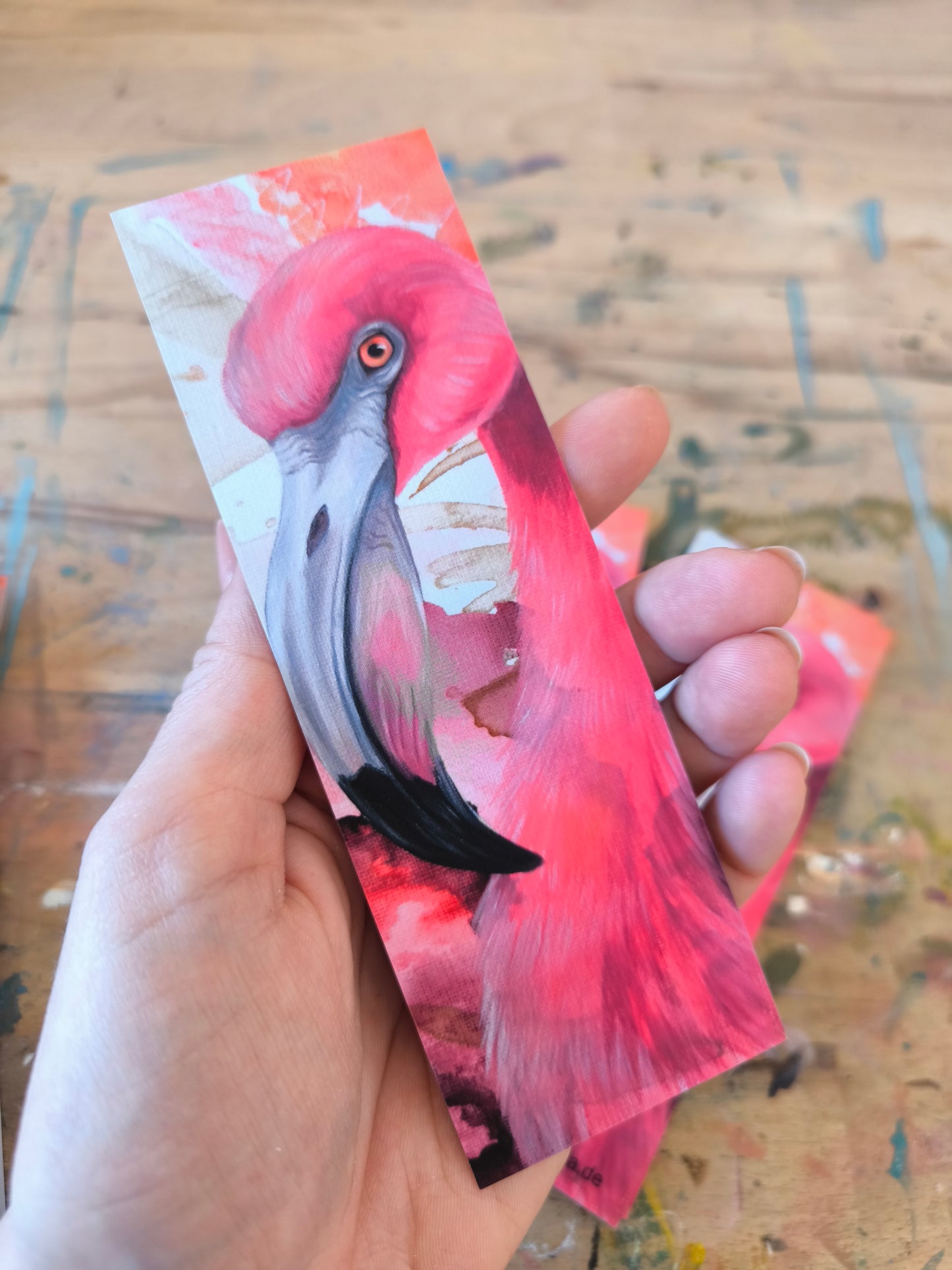 Lesezeichendruck "Der Flamingo"