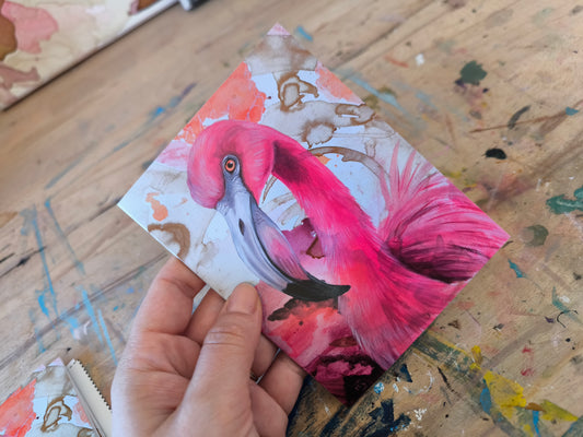 Postkarte "Flamingo"