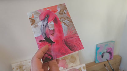 Grußkarte "Flamingo"