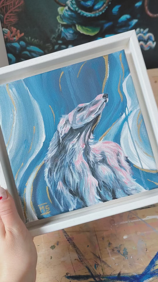 Entspannter Wolfshund