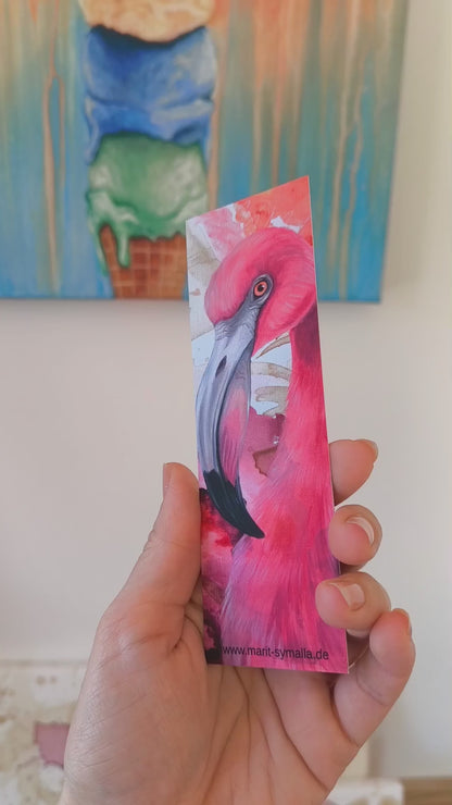 Lesezeichendruck "Der Flamingo"