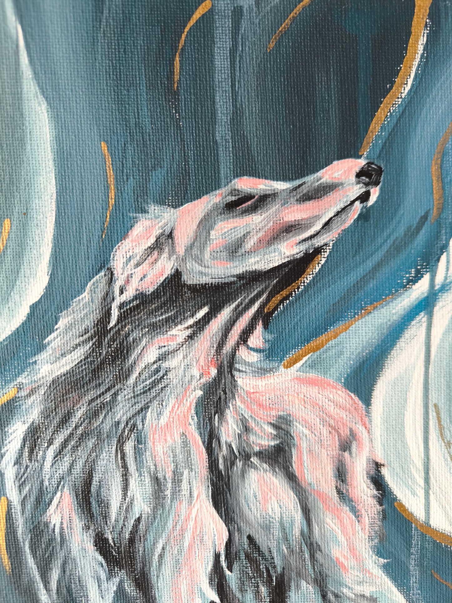 Entspannter Wolfshund