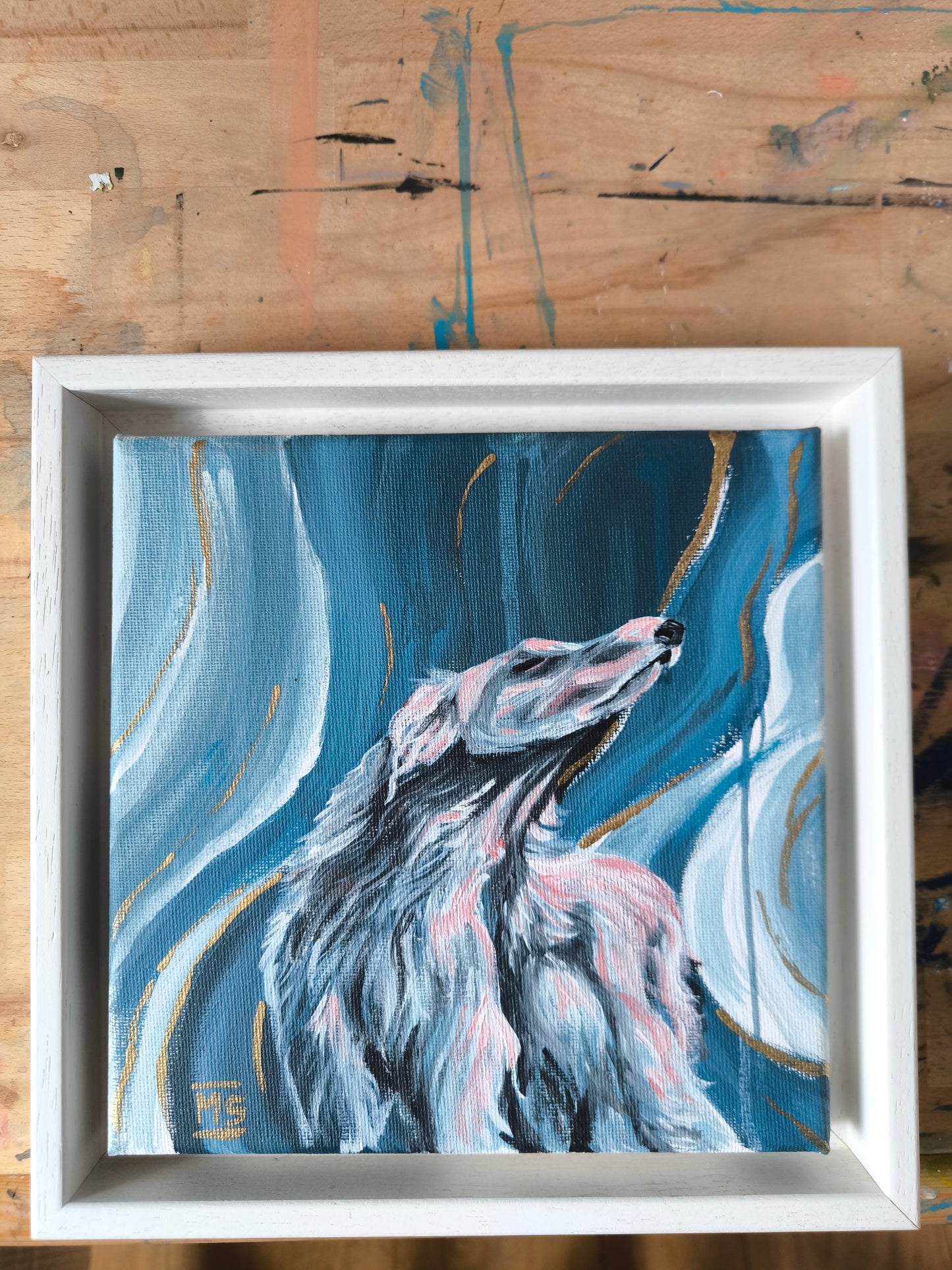 Entspannter Wolfshund