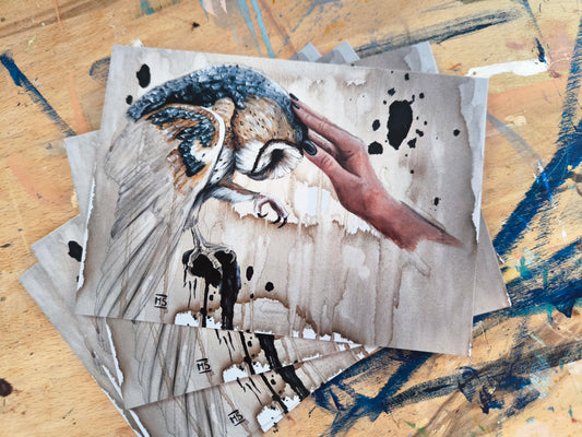 Postkarten Din A6 "Eule"