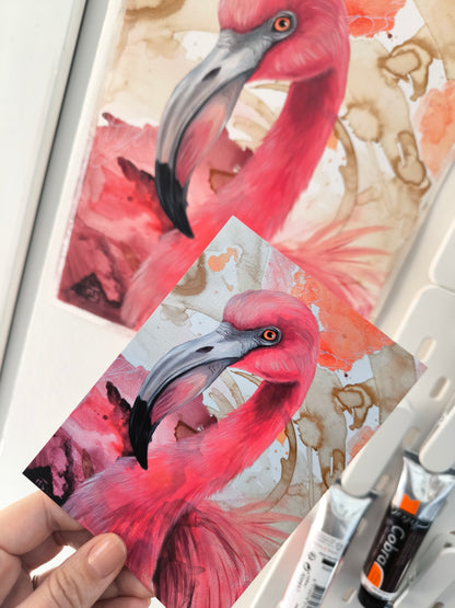 Postkarte "Flamingo"