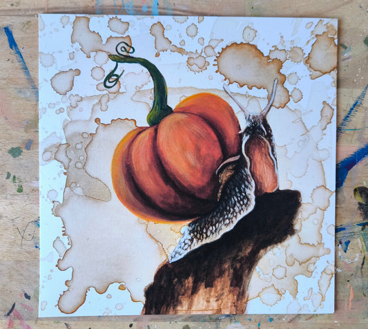 Posterdruck " Kürbisschnecke"